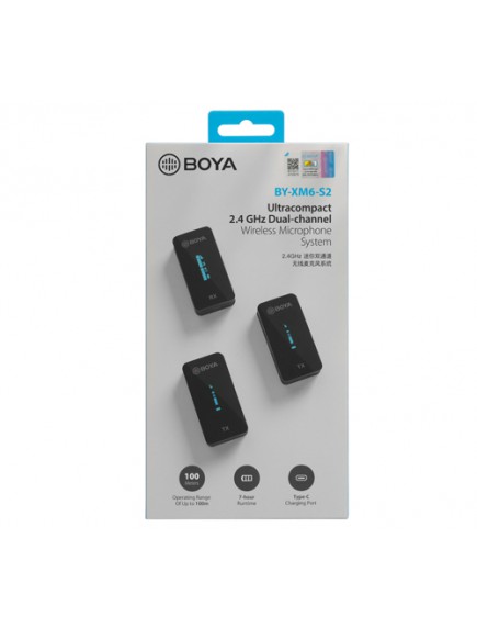 BOYA BY XM6 S2 WIRELESS MICROPHONE KIT