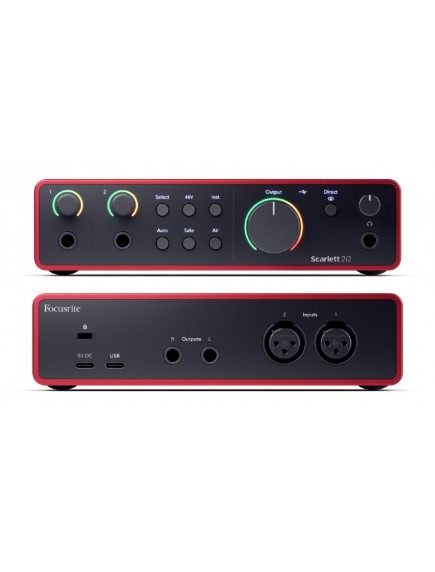 Focusrite Scarlett 2i2 4th Gen Soundcard - Audio Interface