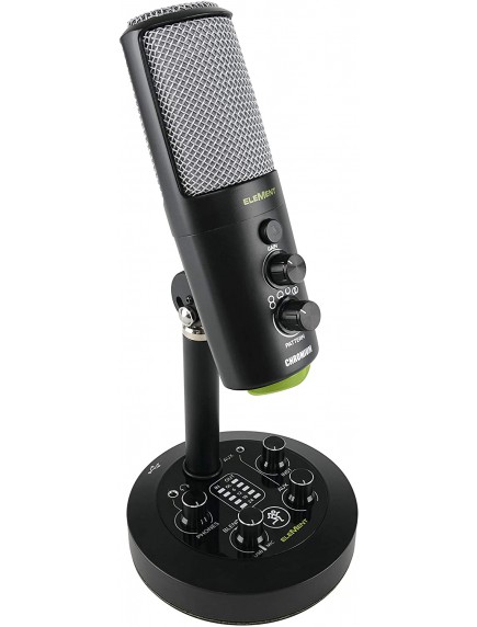 MACKIE EM-CHROMIUM - PREMIUM USB CONDENSER MICROPHONE WITH BUILT IN 2 CHANNEL MIXER