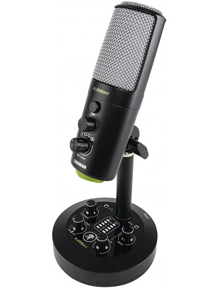 MACKIE EM-CHROMIUM - PREMIUM USB CONDENSER MICROPHONE WITH BUILT IN 2 CHANNEL MIXER