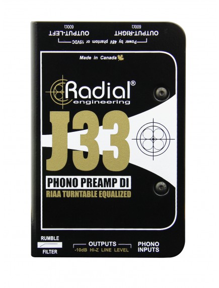 RADIAL J33 Active Turntable Preamp & DI Box