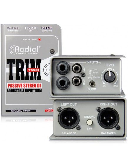 Radial Trim Two Passive Stereo DI Box