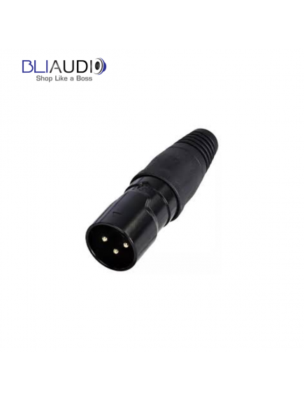 Rean RC3M-B XLR  XLR Male Cable Connector - Gold Plated 3 Pin