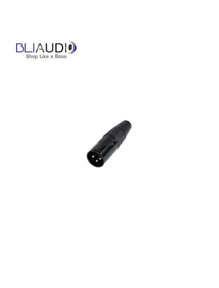 Rean RC3M-B XLR  XLR Male Cable Connector - Gold Plated 3 Pin