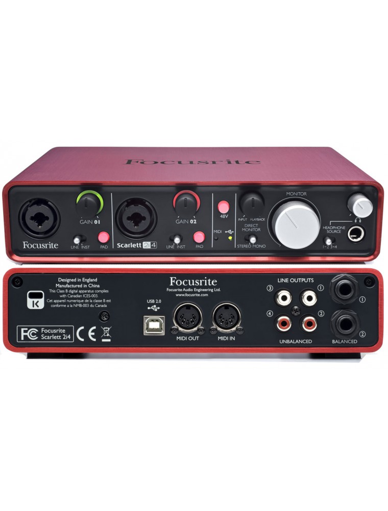 Focusrite Scarlett 2i4 Recording Soundcard