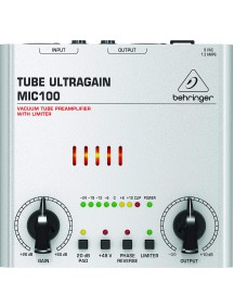 Behringer Tube Ultragain MIC100 Audiophile Vacuum Tube Preamplifier with Limiter